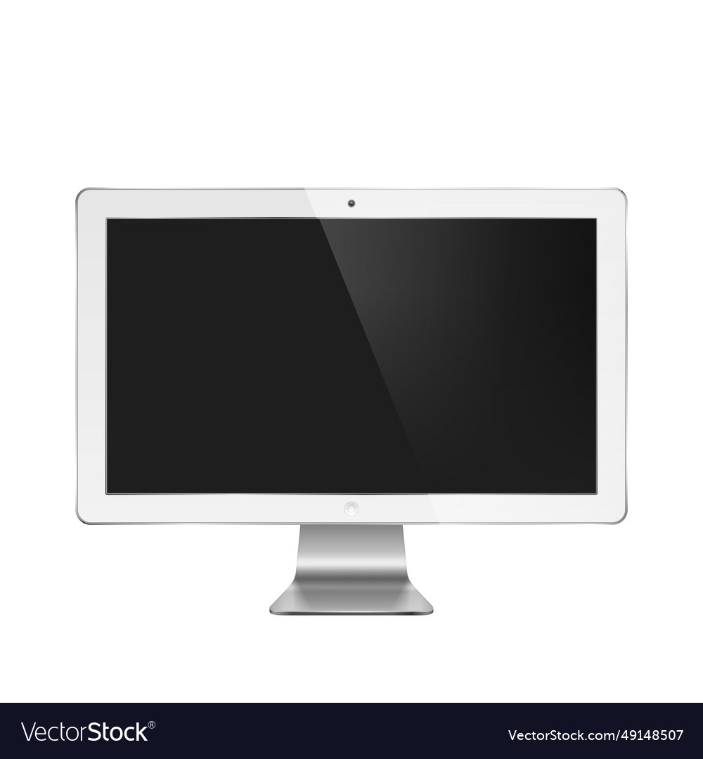 Realistic of computer monitor with blank screen Vector Image