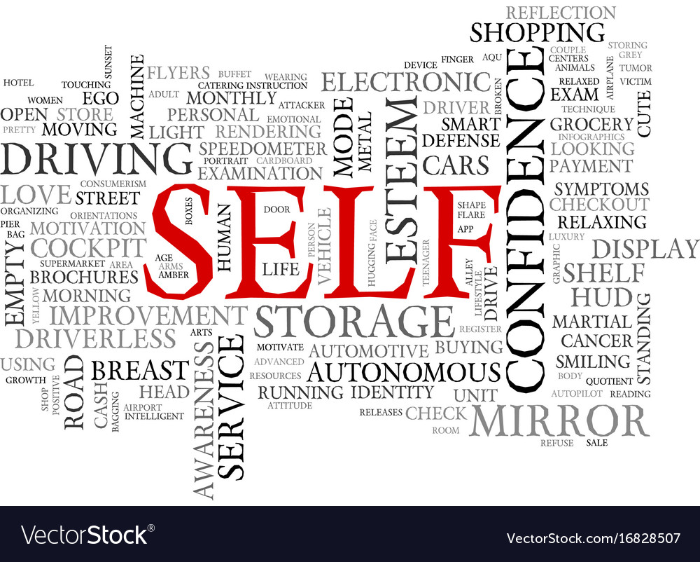 self-word-cloud-concept-royalty-free-vector-image