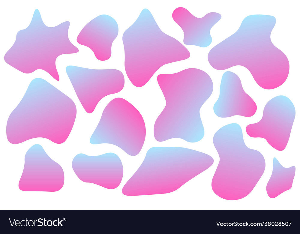 Set blobs abstract shape organic banner design vector image Set blobs abstract shape organic banner design
