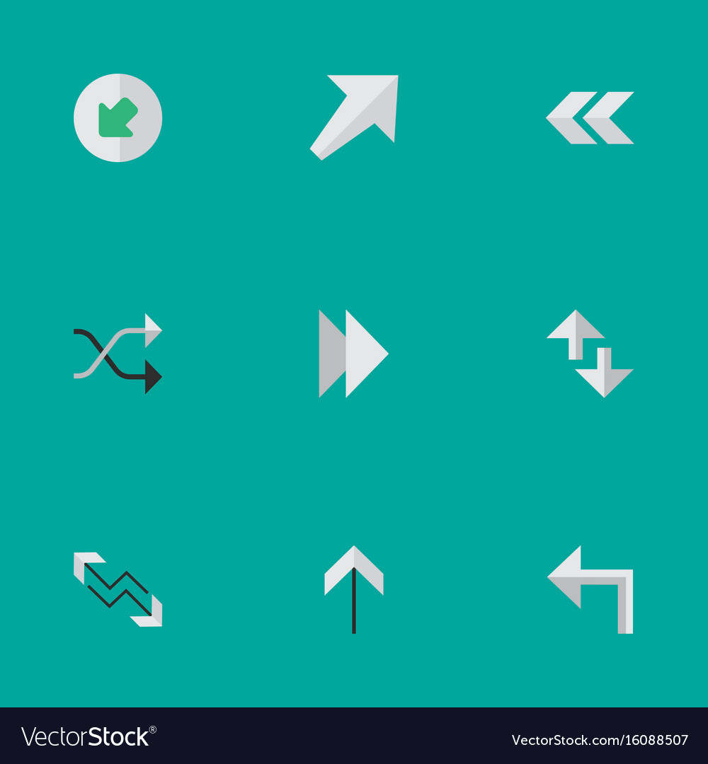 Set of simple arrows icons