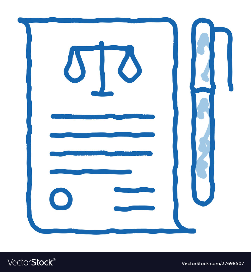 Papier und Stift vor Gericht Urteil vector image Papier und Stift vor Gericht Urteil
