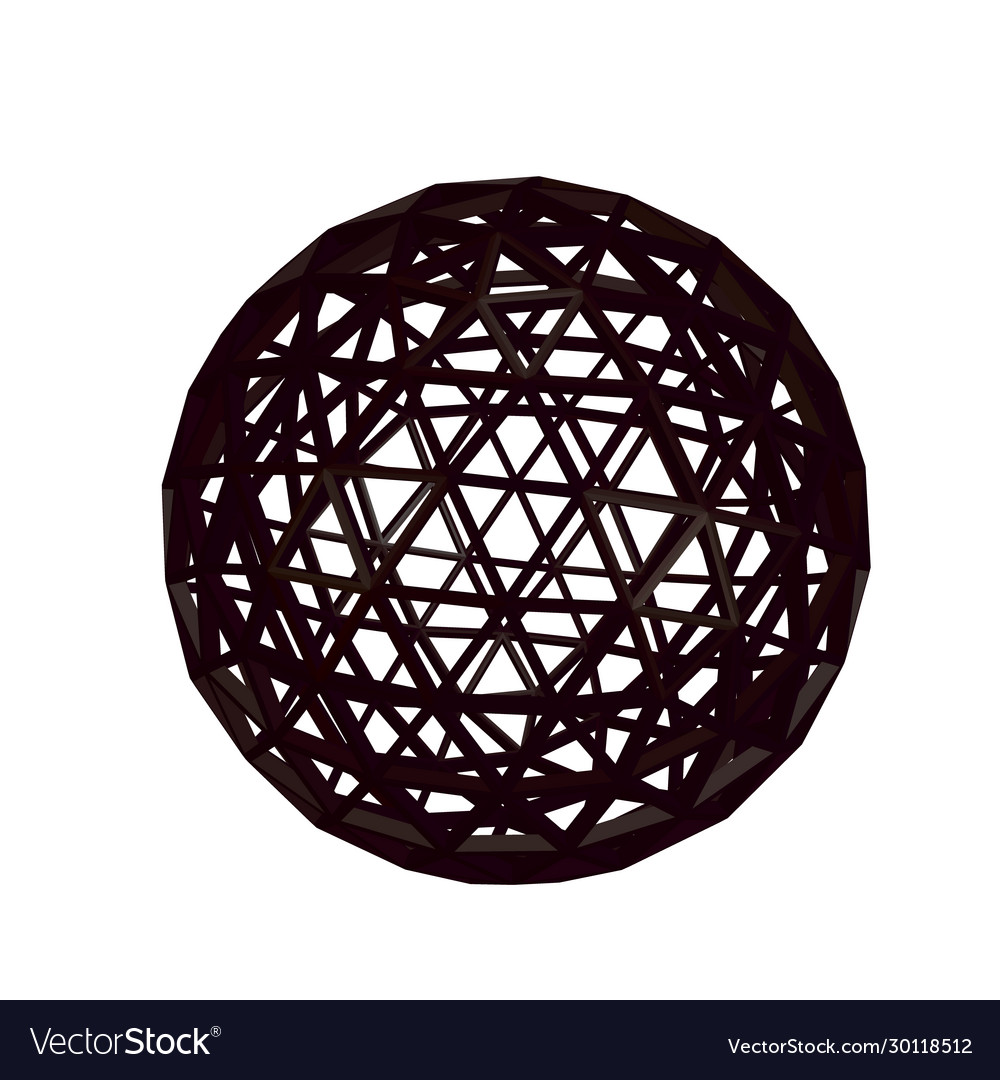 Abstract sphere wireframe 3d