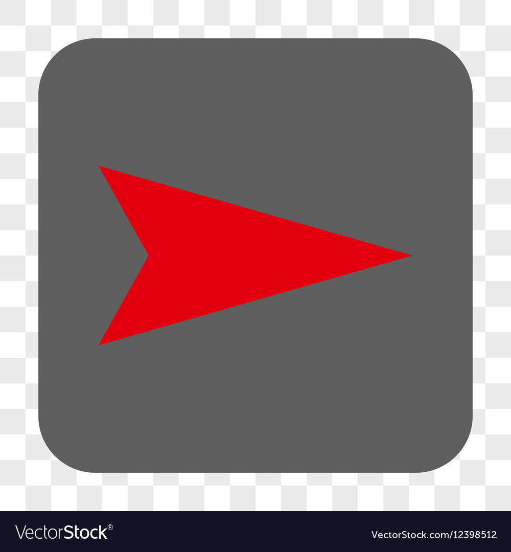 Arrowhead right rounded square button