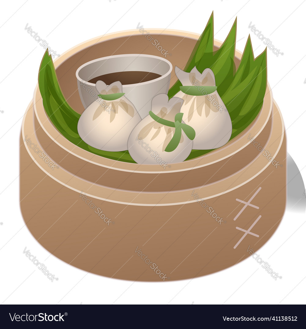 Chinese dumplings icon cartoon asian food Vector Image Chinese dumplings icon cartoon asian food Vector Image