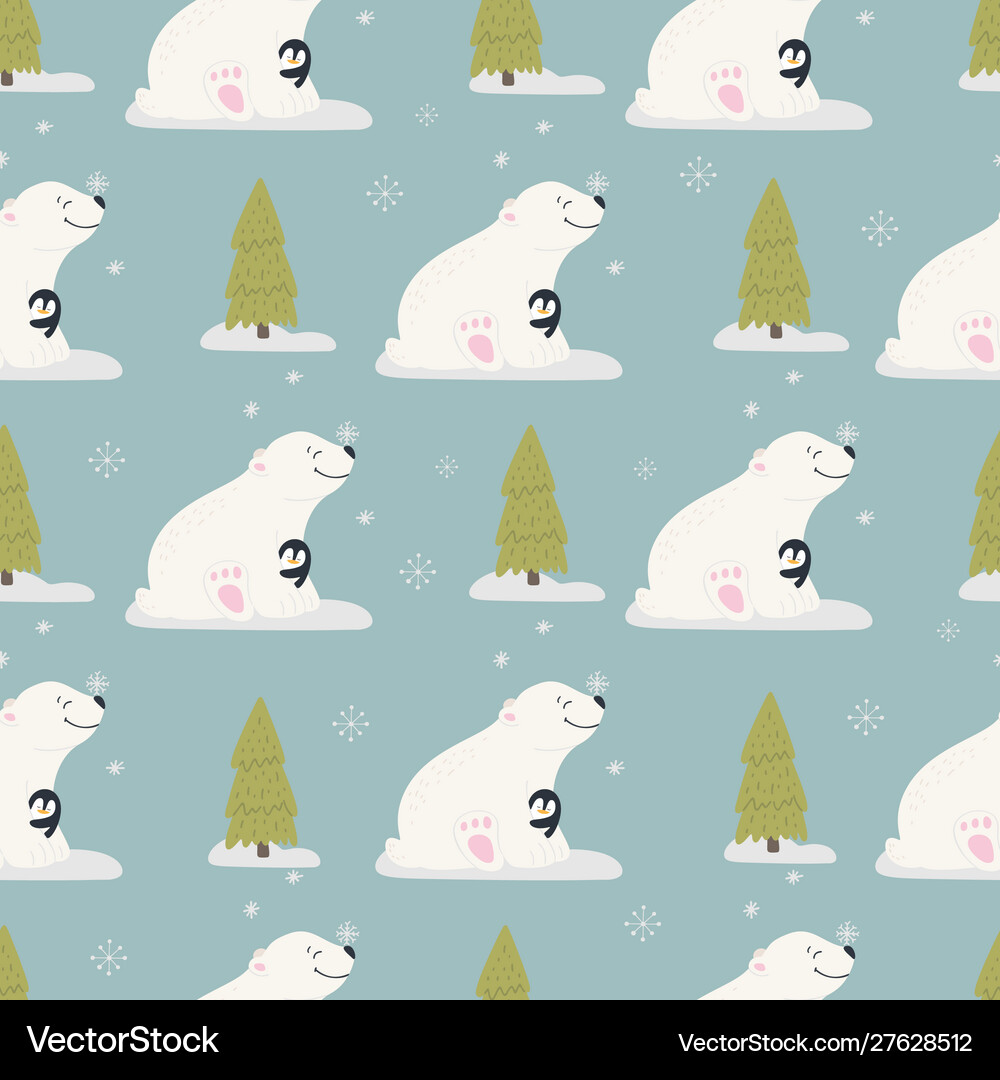 Christmas seamless pattern for background Vector Image