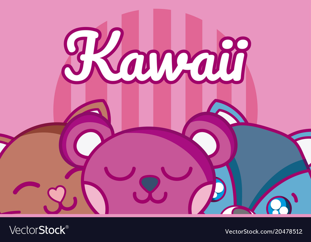 Cute animals kawaii cartoons