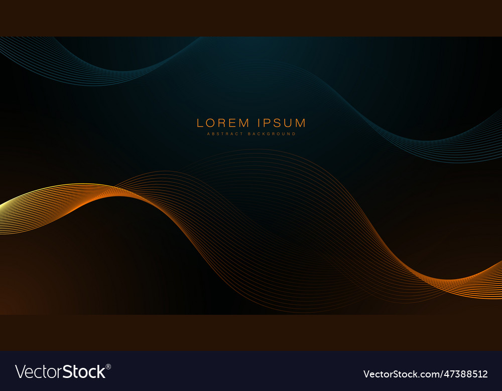 Dark abstract background with orange and blue Vector Image