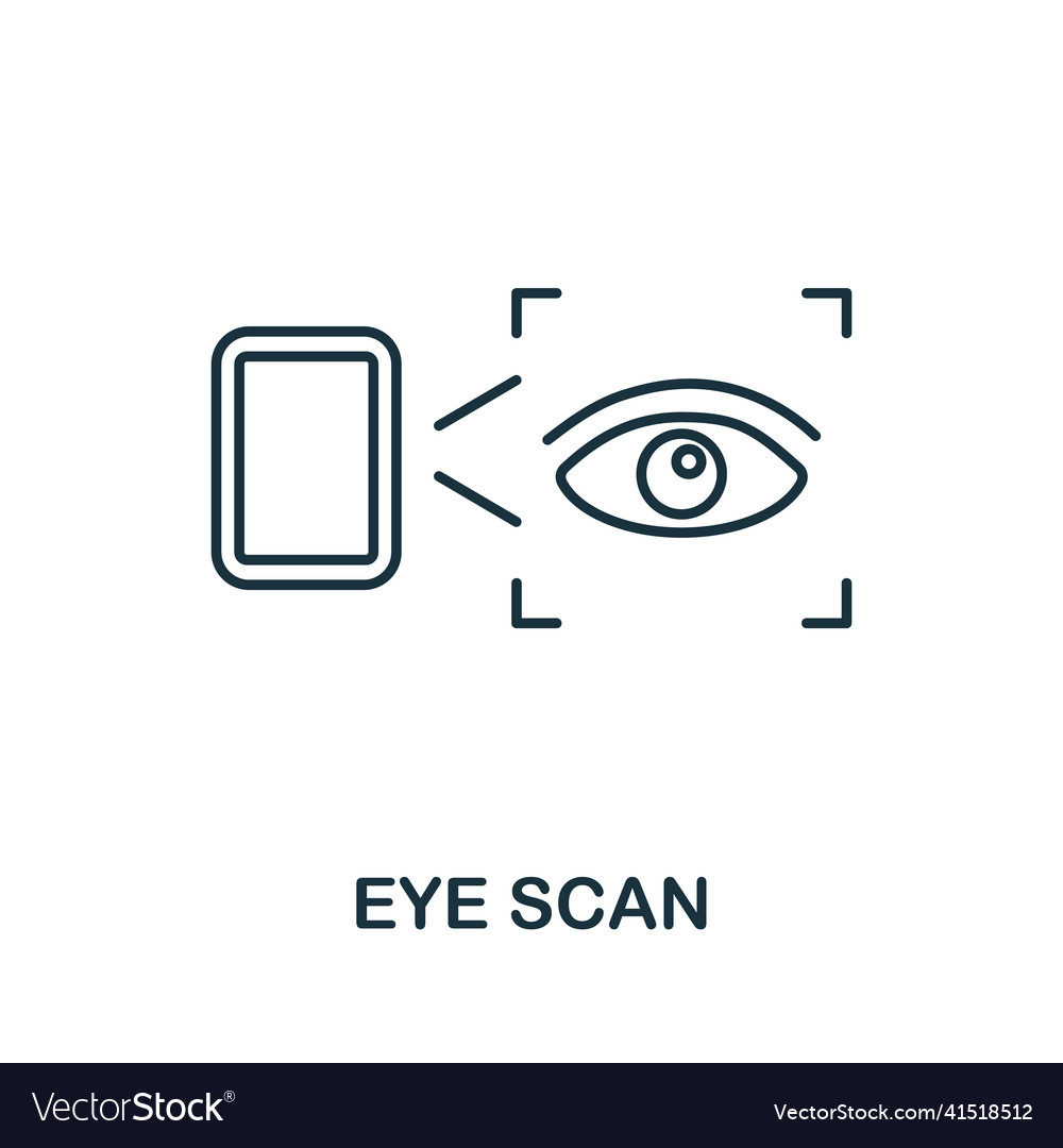 Eye scan icon line element from technology vector image Eye scan icon line element from technology