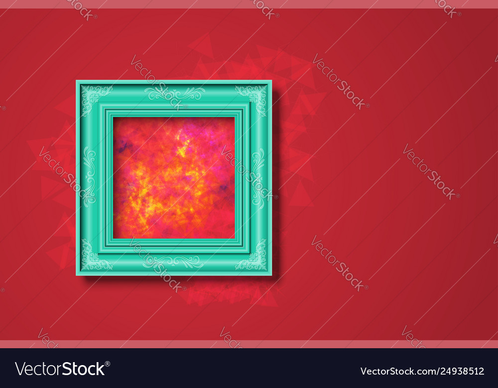 Frame on a red background vector image Frame on a red background