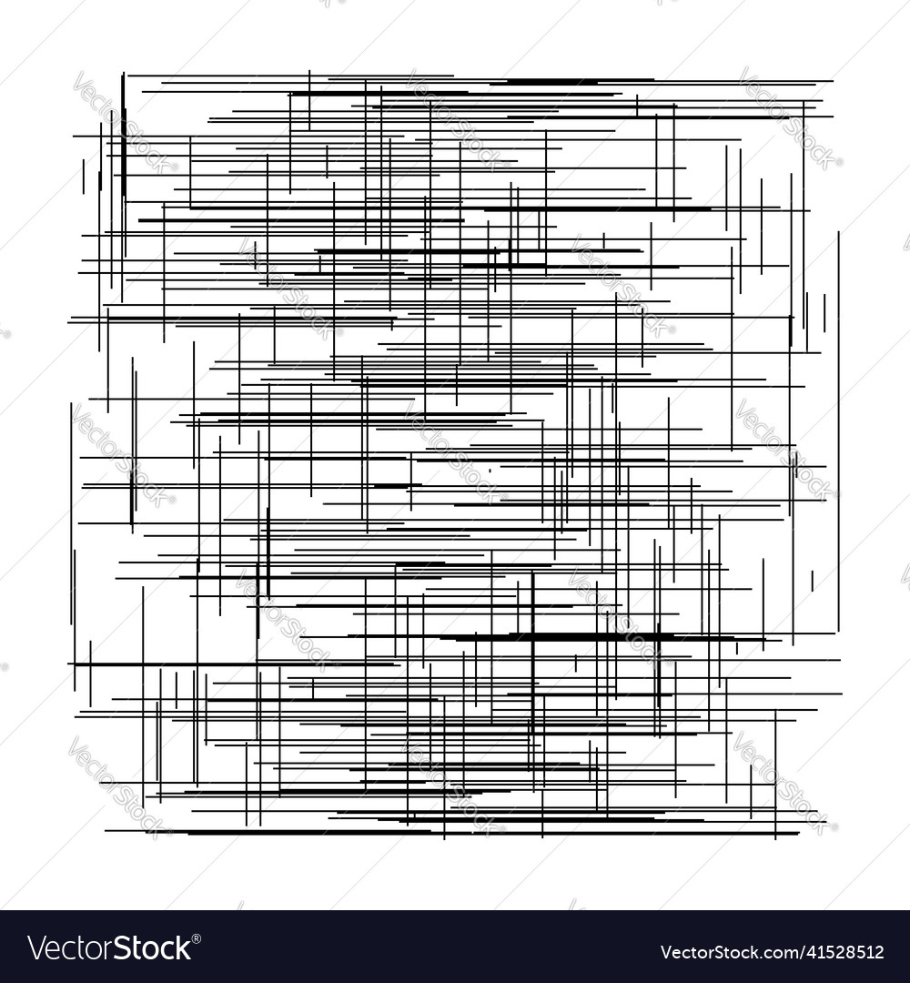Grid mesh of random lines reticle grating