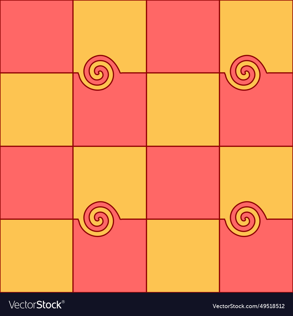 Groovy checkered seamless patterns with a funnel vector image Groovy checkered seamless patterns with a funnel
