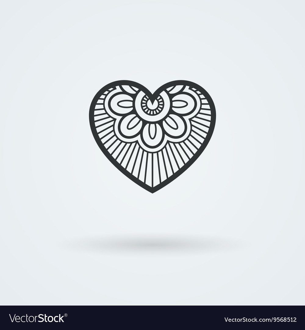Heart icon single object symbol