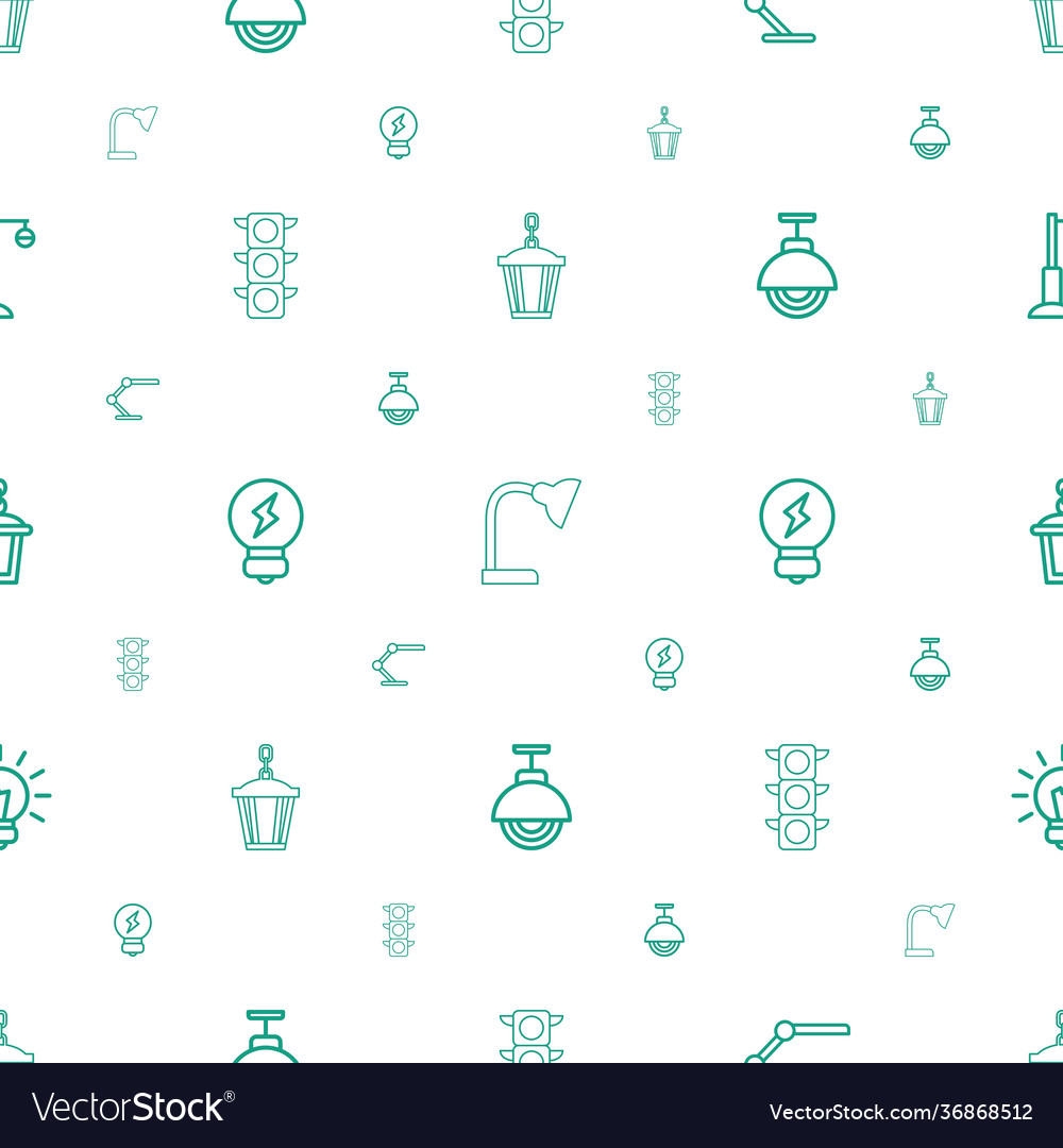 Lamp icons pattern seamless white background