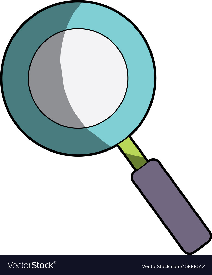 Magnifying glass symbol to search and exploration