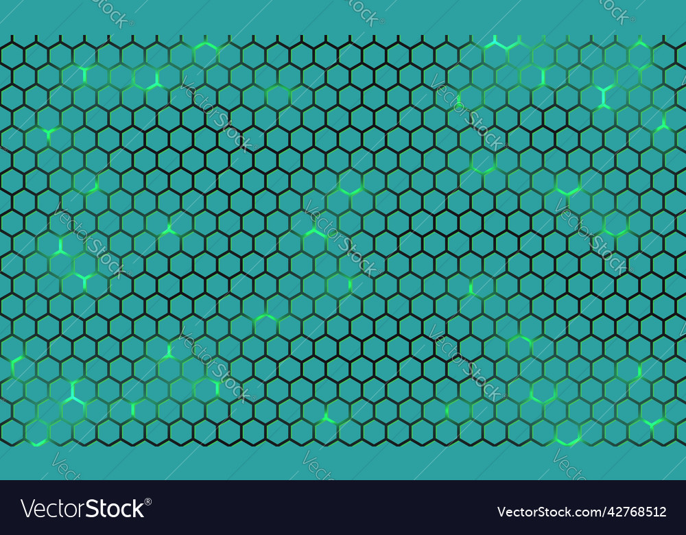Neon Hexagonal Tech Background