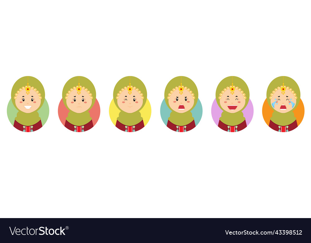 Oman avatar with various expression
