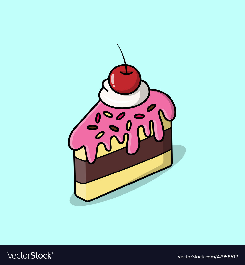 Piece of cake Royalty Free Vector Image - VectorStock