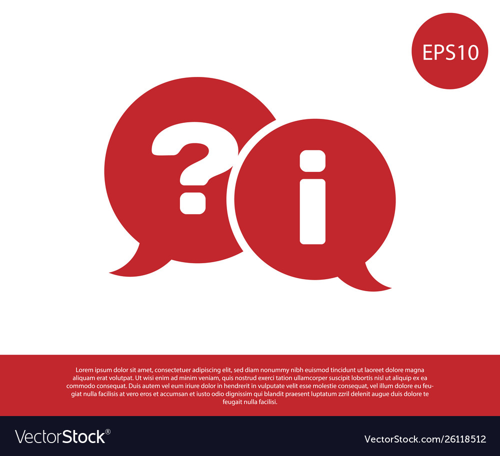 Red speech bubbles with question and exclamation Vector Image Red speech bubbles with question and exclamation