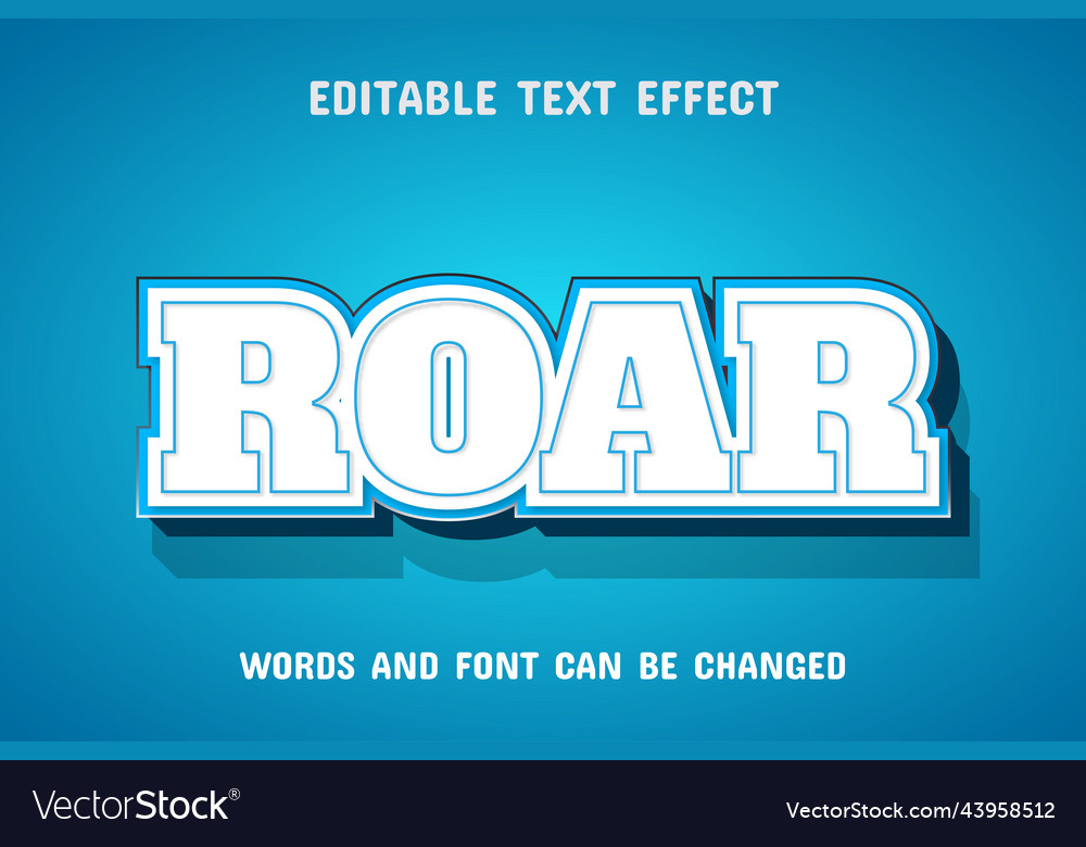 Roar 3d text effect