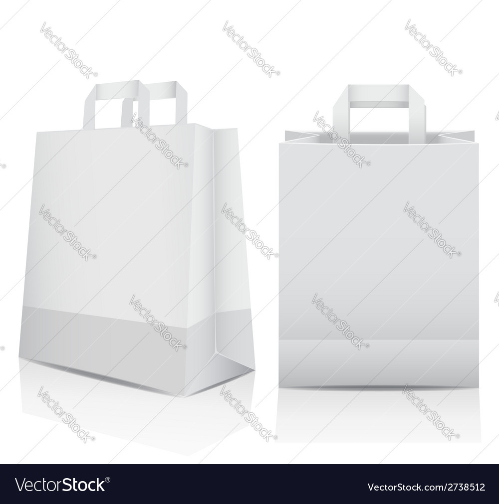 Two white shopping carrier bags