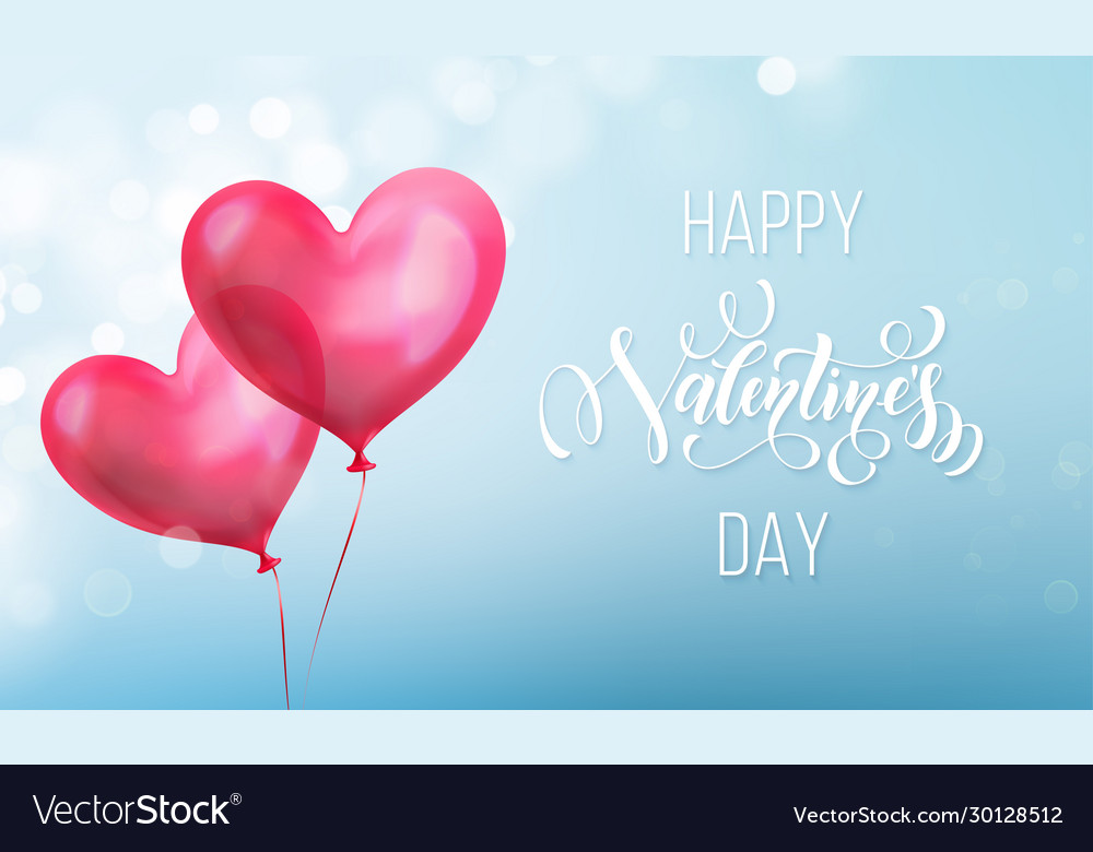 Valentines Day Calligraphy Lettering Text Vector Image