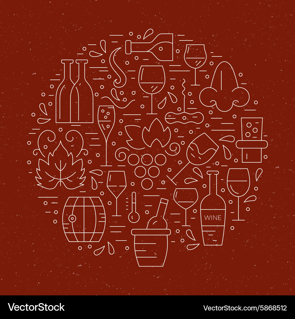 Wine concept Royalty Free Vector Image - VectorStock
