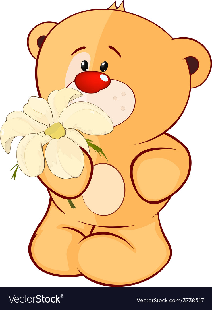 A stuffed toy bear cub cartoon