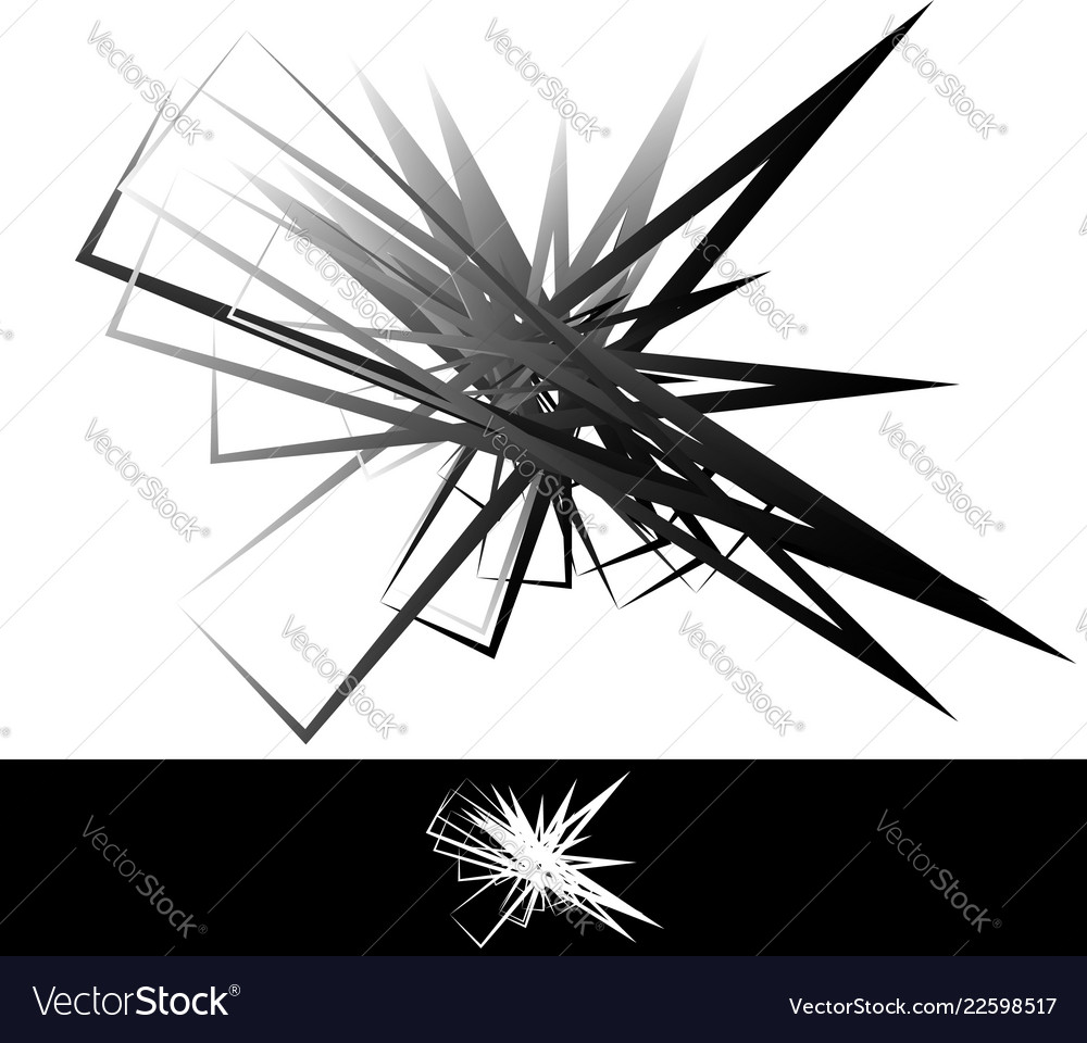 Abstract geometric artistic element with random vector image Abstract geometric artistic element with random