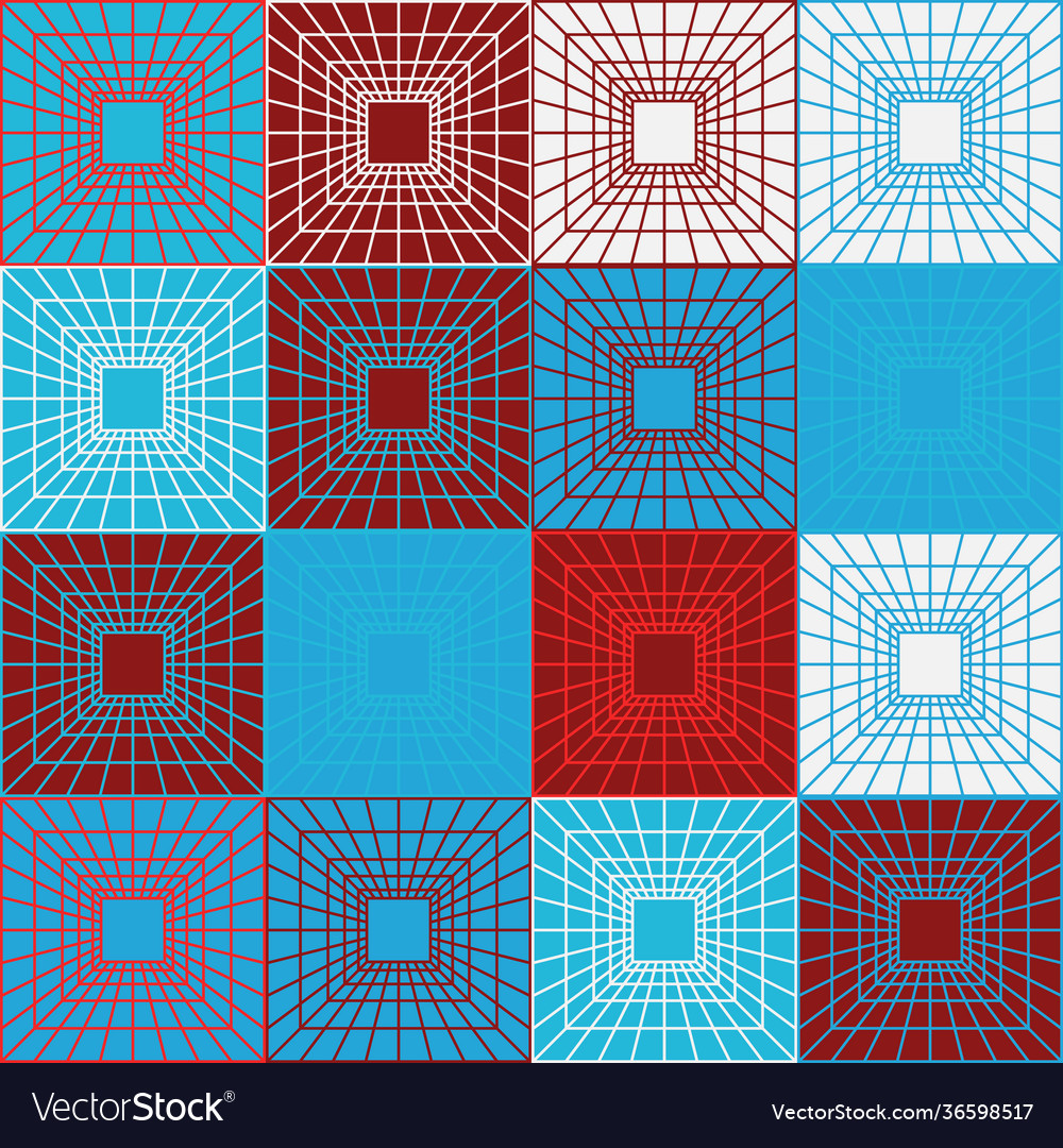 Abstract geometric pattern with transition effect vector image Abstract geometric pattern with transition effect