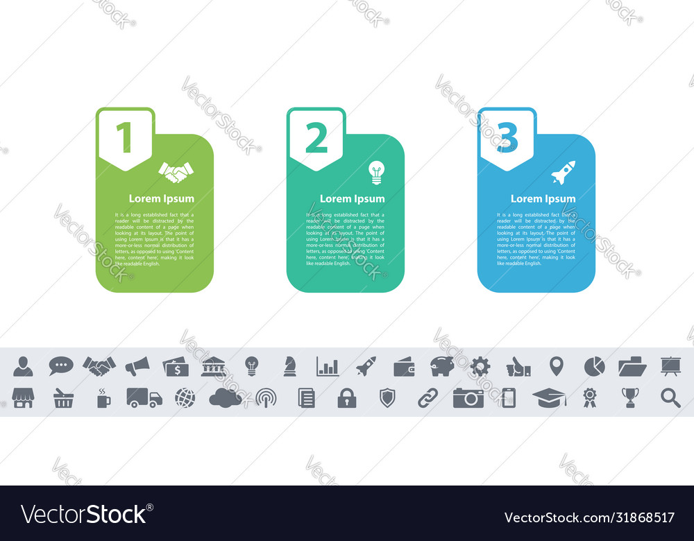 Infografisches Design Business Konzept mit 3 Schritten