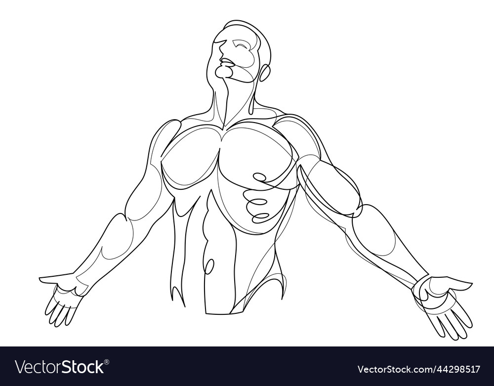 Man with spread hands showing pose of freedom