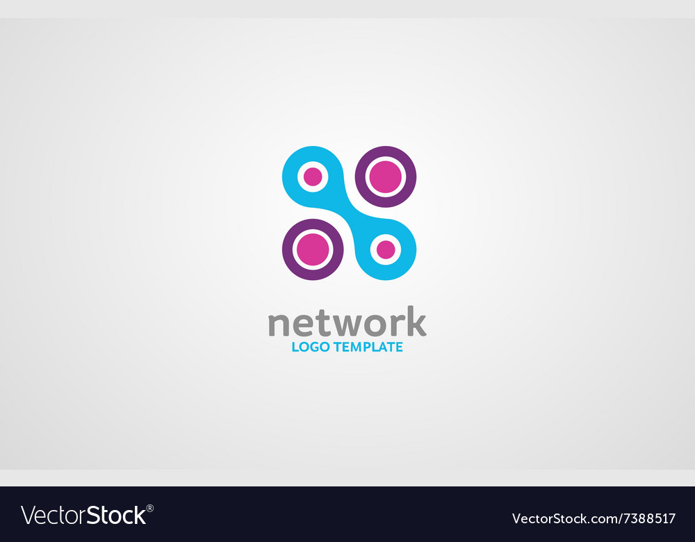 Network logo digital logo company network logo Vector Image