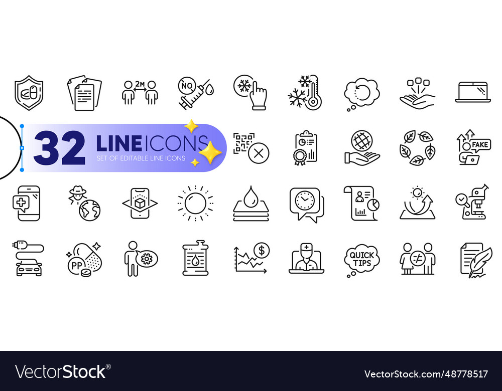 Outline set of recovery data quick tips vector image Outline set of recovery data quick tips