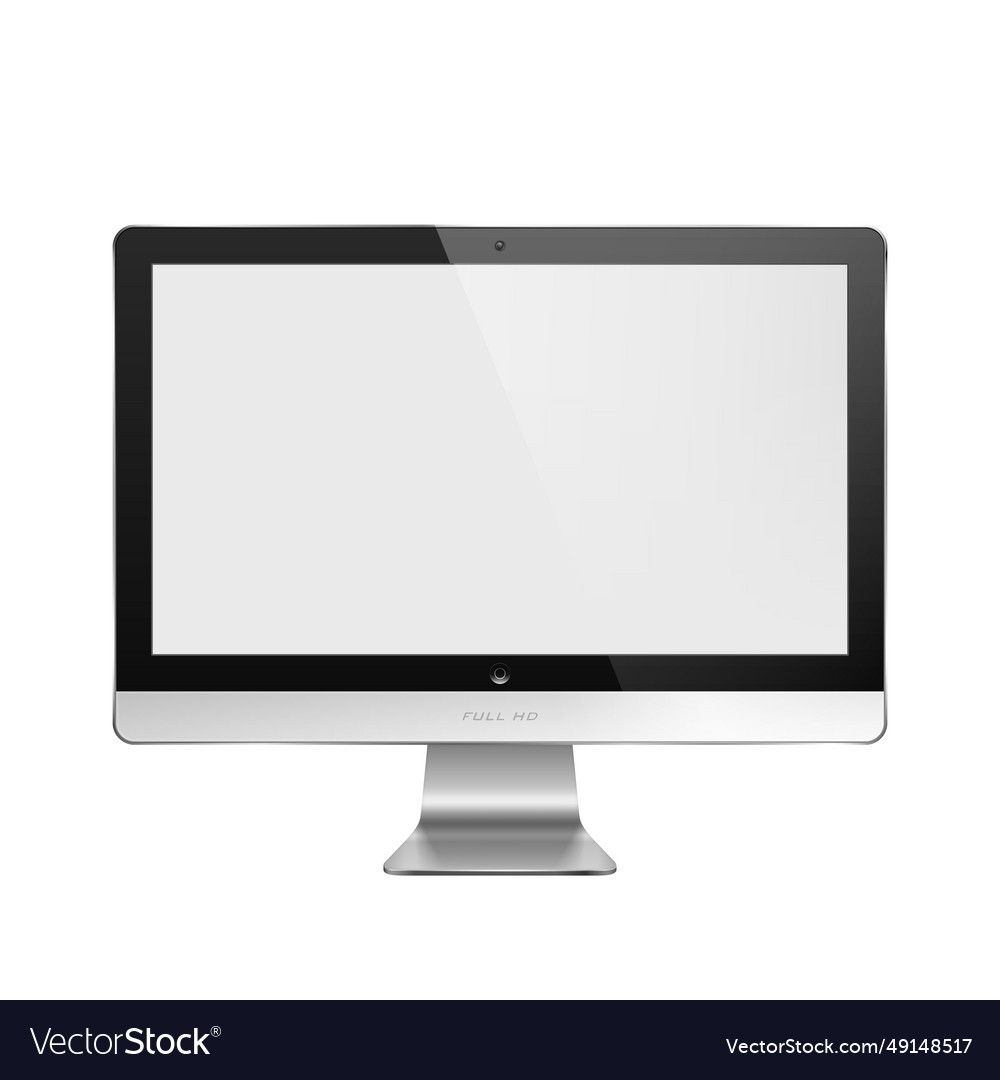 Realistic of computer monitor with blank screen Vector Image