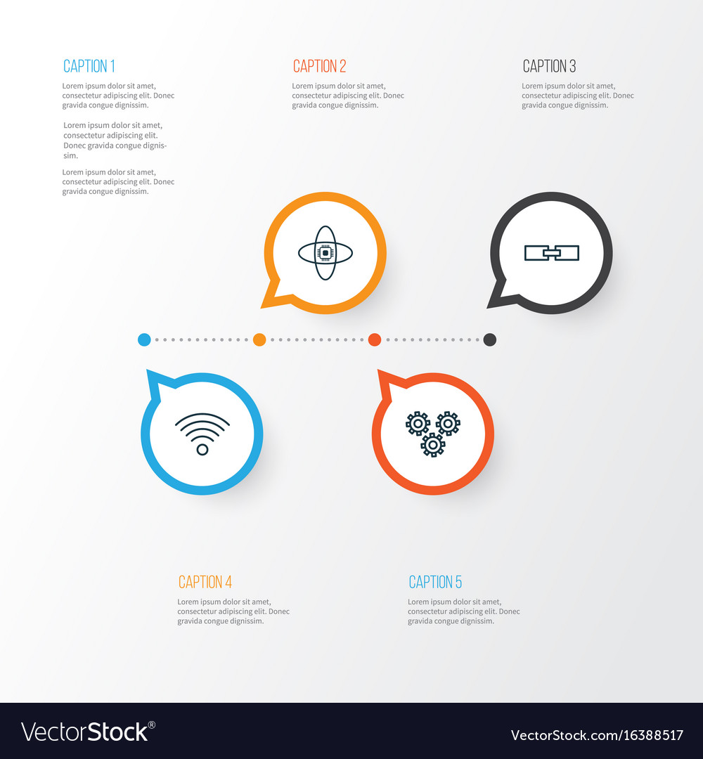 Robotics icons set collection of related