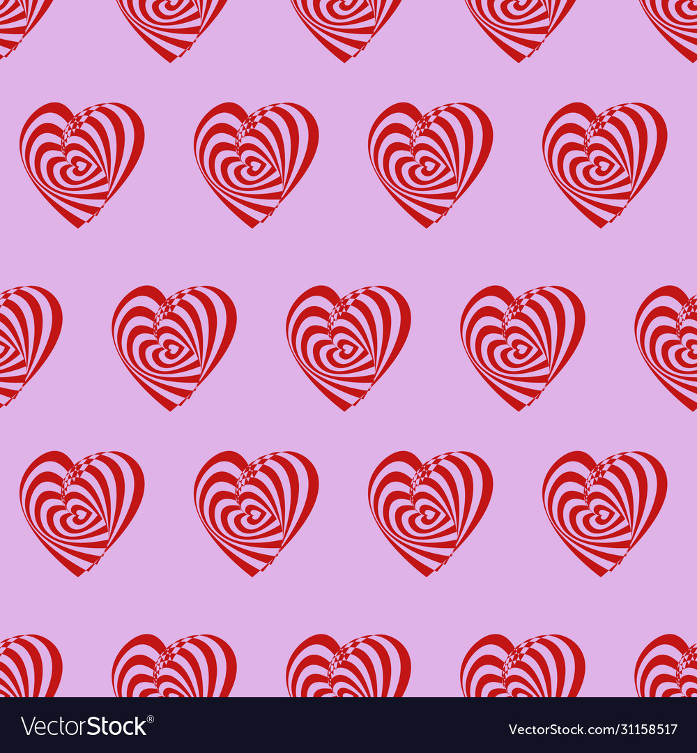 Seamless pattern with hearts vector image Seamless pattern with hearts