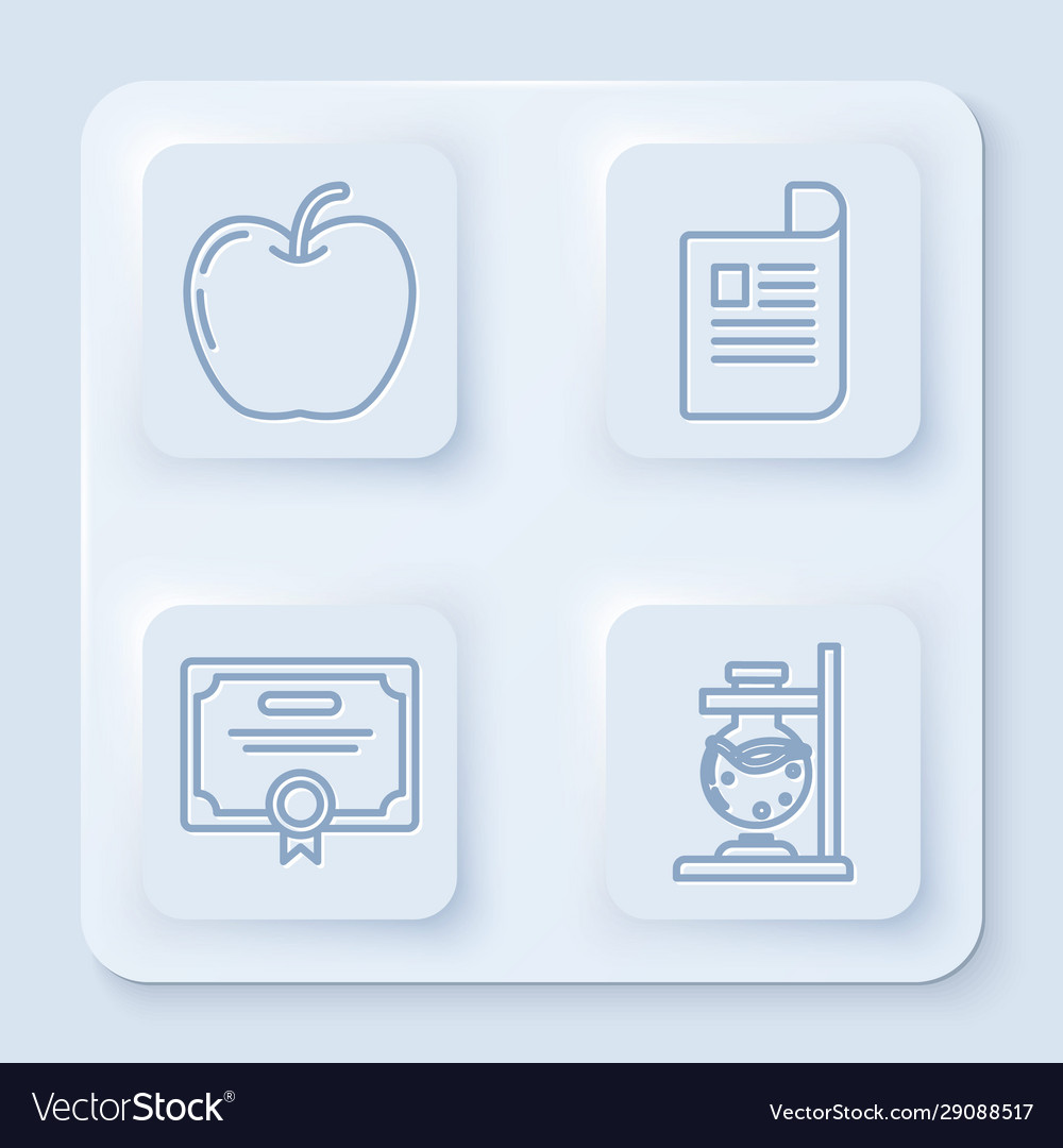 Set line apple document certificate template