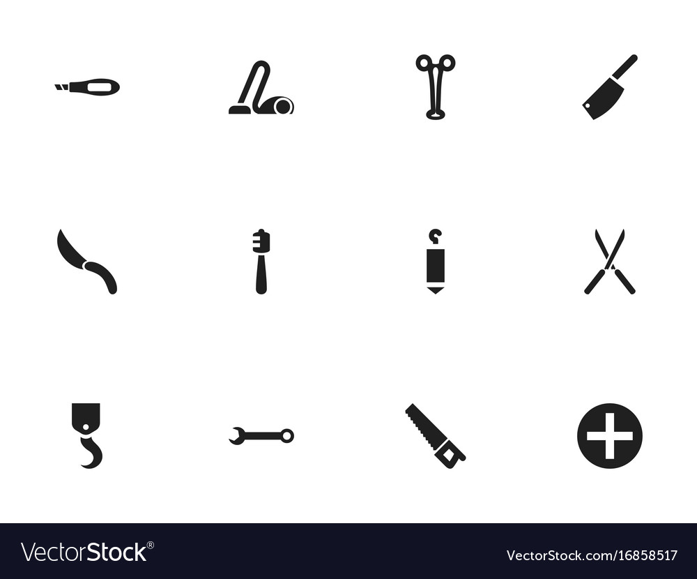 Set of 12 editable instrument icons includes