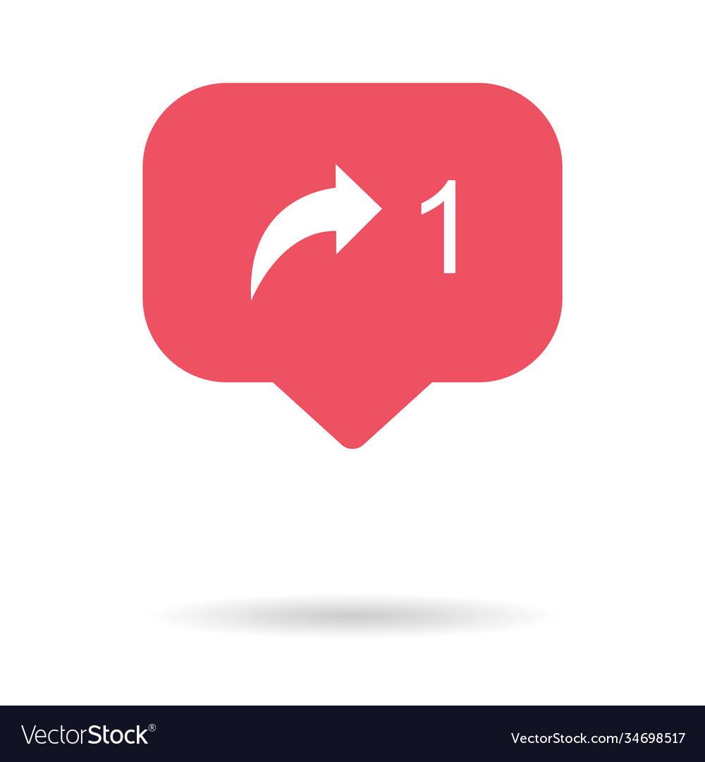 Social share send data like symbol for web media vector image Social share send data like symbol for web media