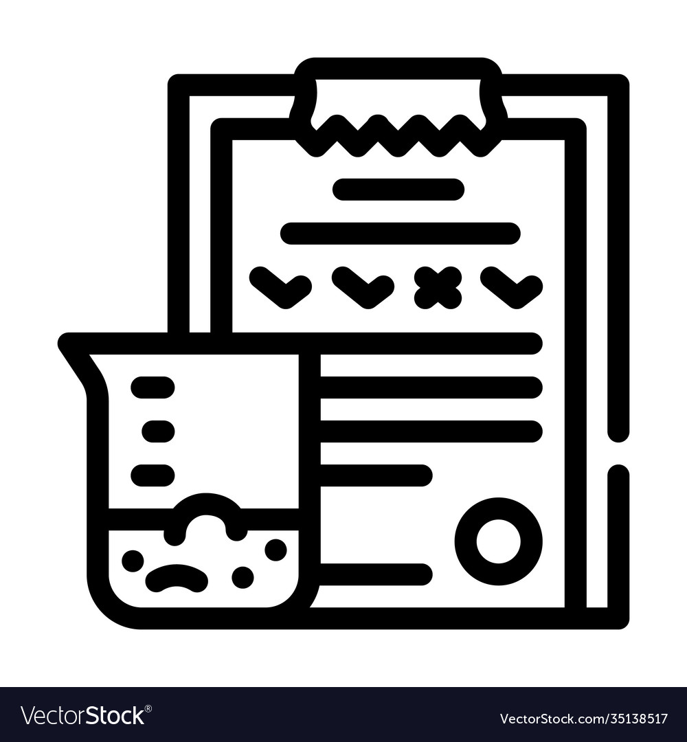 Soil analysis line icon black