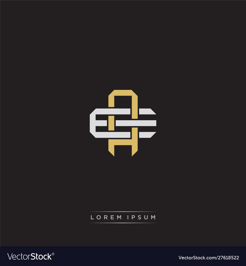 Ae initial letter overlapping interlock logo Vector Image Ae initial letter overlapping interlock logo