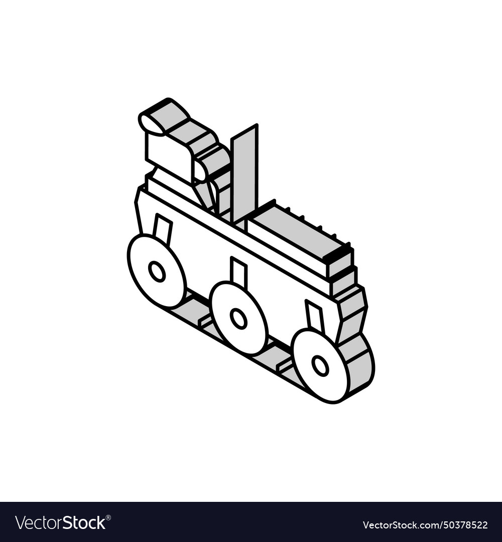 Autonomous robot isometric icon Vector Image Autonomous robot isometric icon