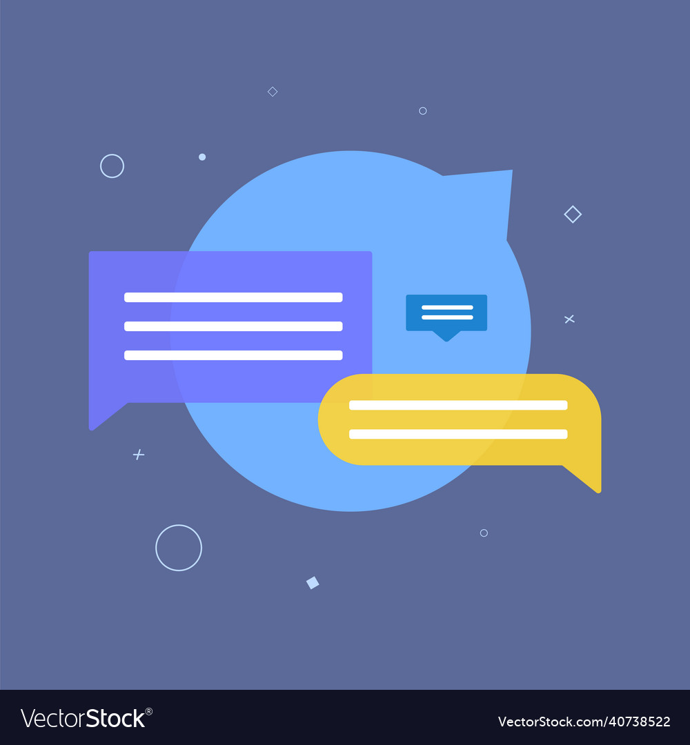 Chat speech bubble notification for new messages Vector Image