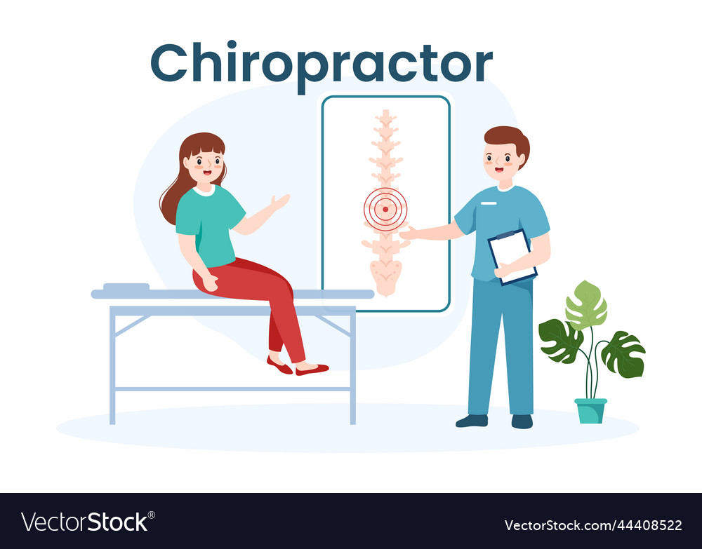 Chiropractor flat cartoon hand drawn templates Vector Image