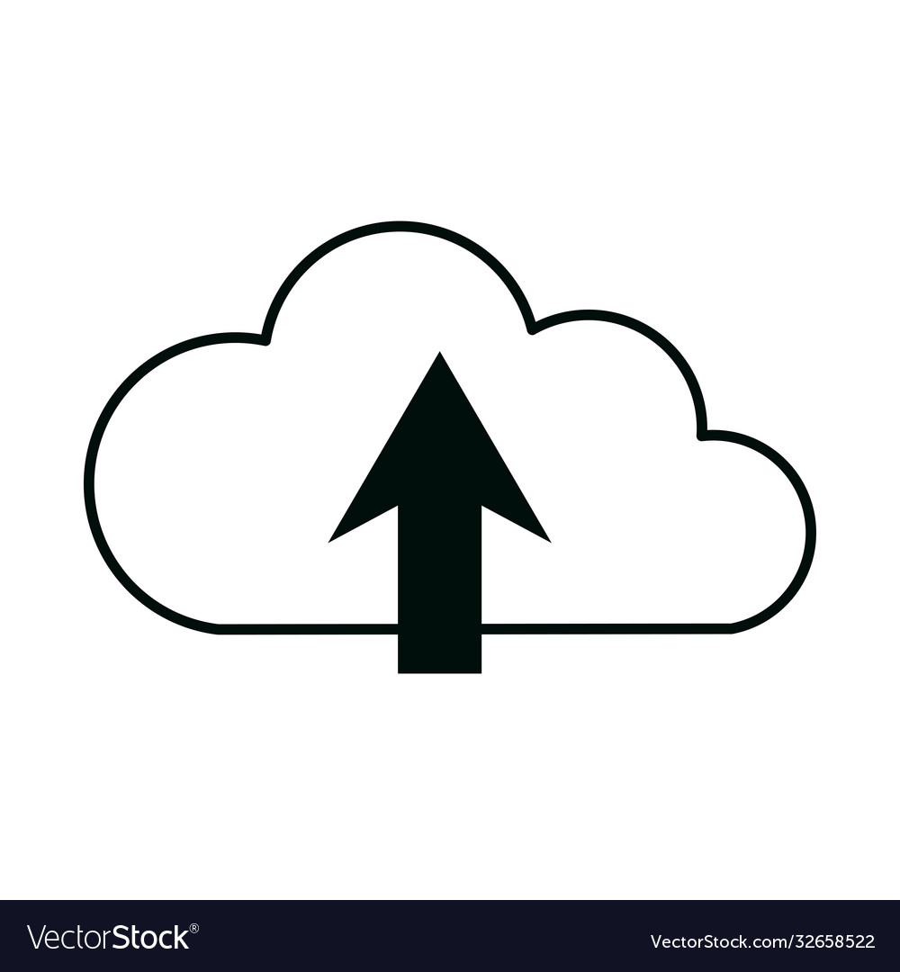 Cloud Computing Datenspeicher isoliert vector image Cloud Computing Datenspeicher isoliert