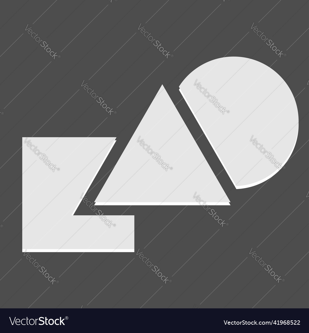 Geometric icon logo shape with overlapping circle Vector Image Geometric icon logo shape with overlapping circle