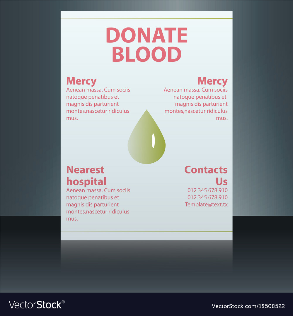 medical brochure cover template flyer design vector image