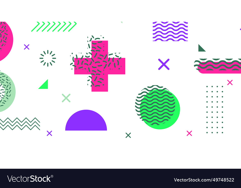 Modern abstract background with memphis elements