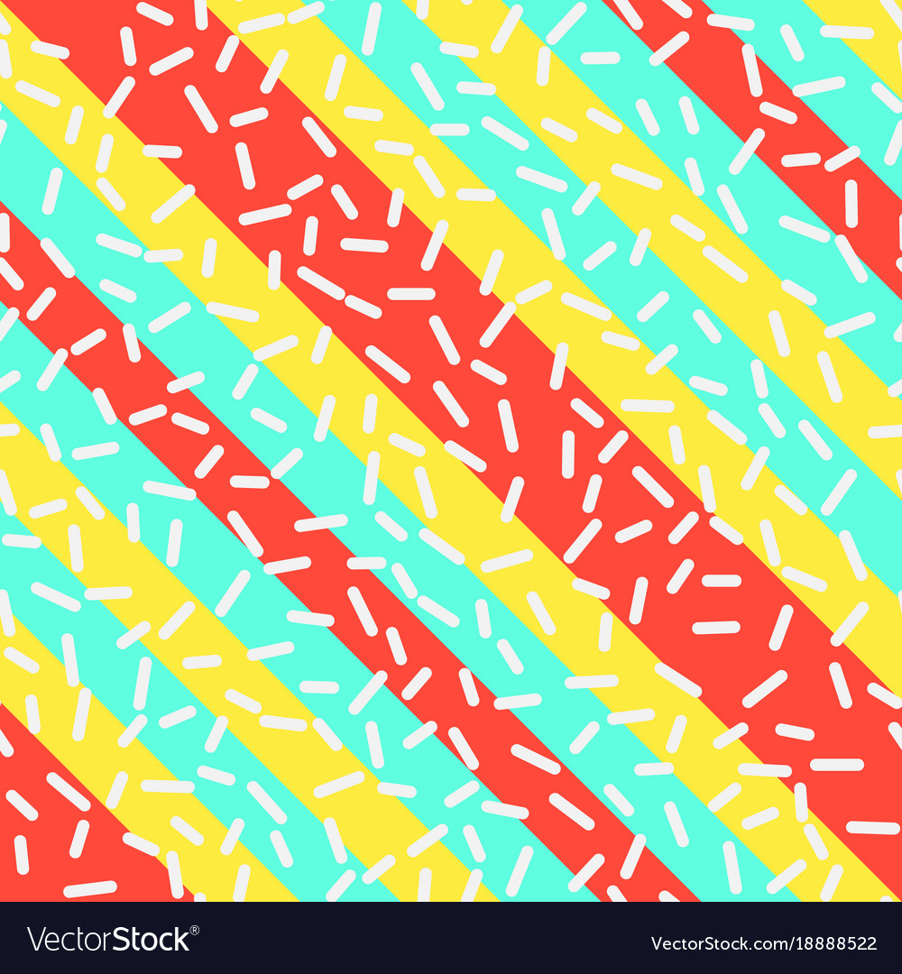 Retro seamless pattern in memphis style design