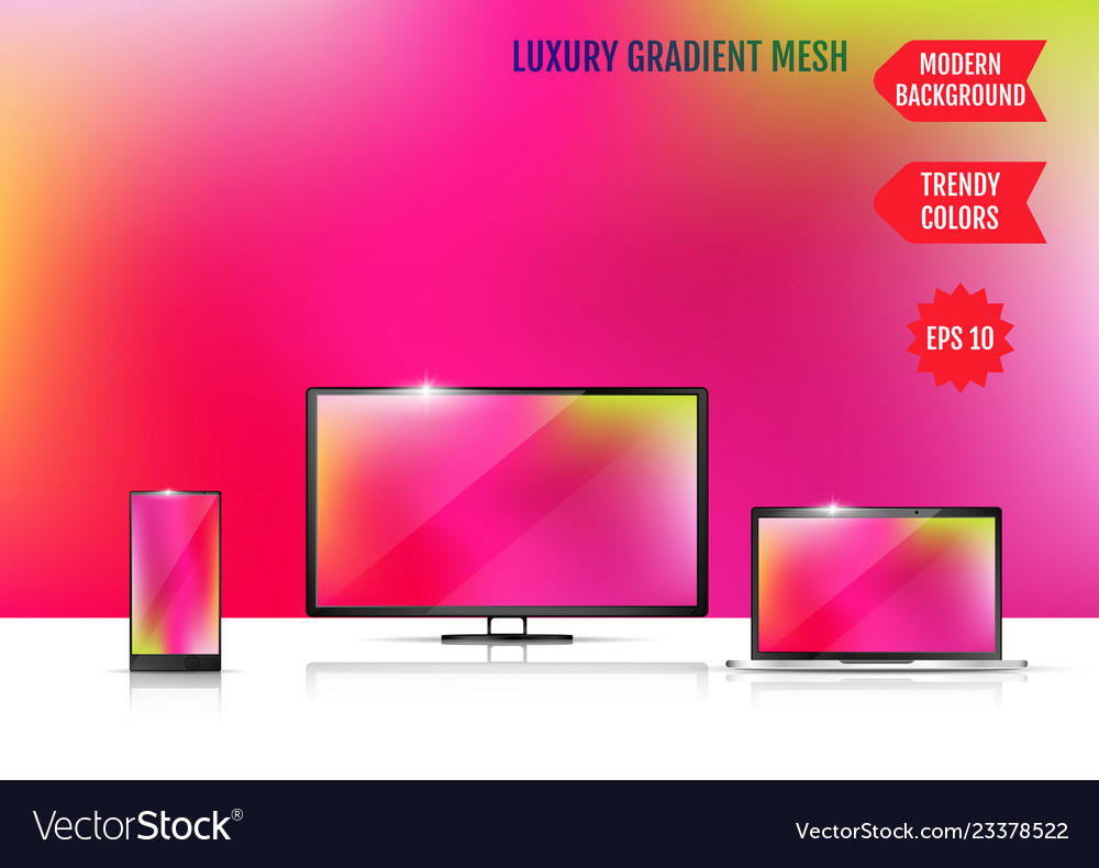 Trendy colorful abstract background gradient mesh